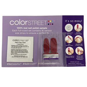 Color Street Crantastic 2 Nail Polish Strips Red Glitter Long Lasting Twosies